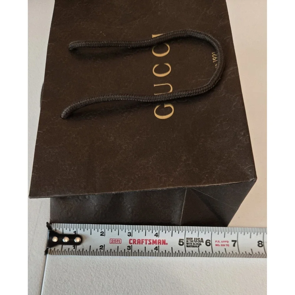 Gucci Brown Shopping Bag Firenze 1921 GG‎ Monogram Rope Handles Medium